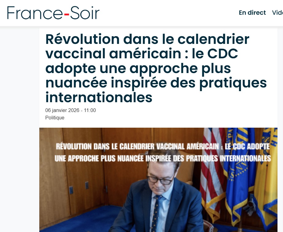 Vaccins pédiatriques: les USA optent pour une révolution complètement opposée au dogmatisme français